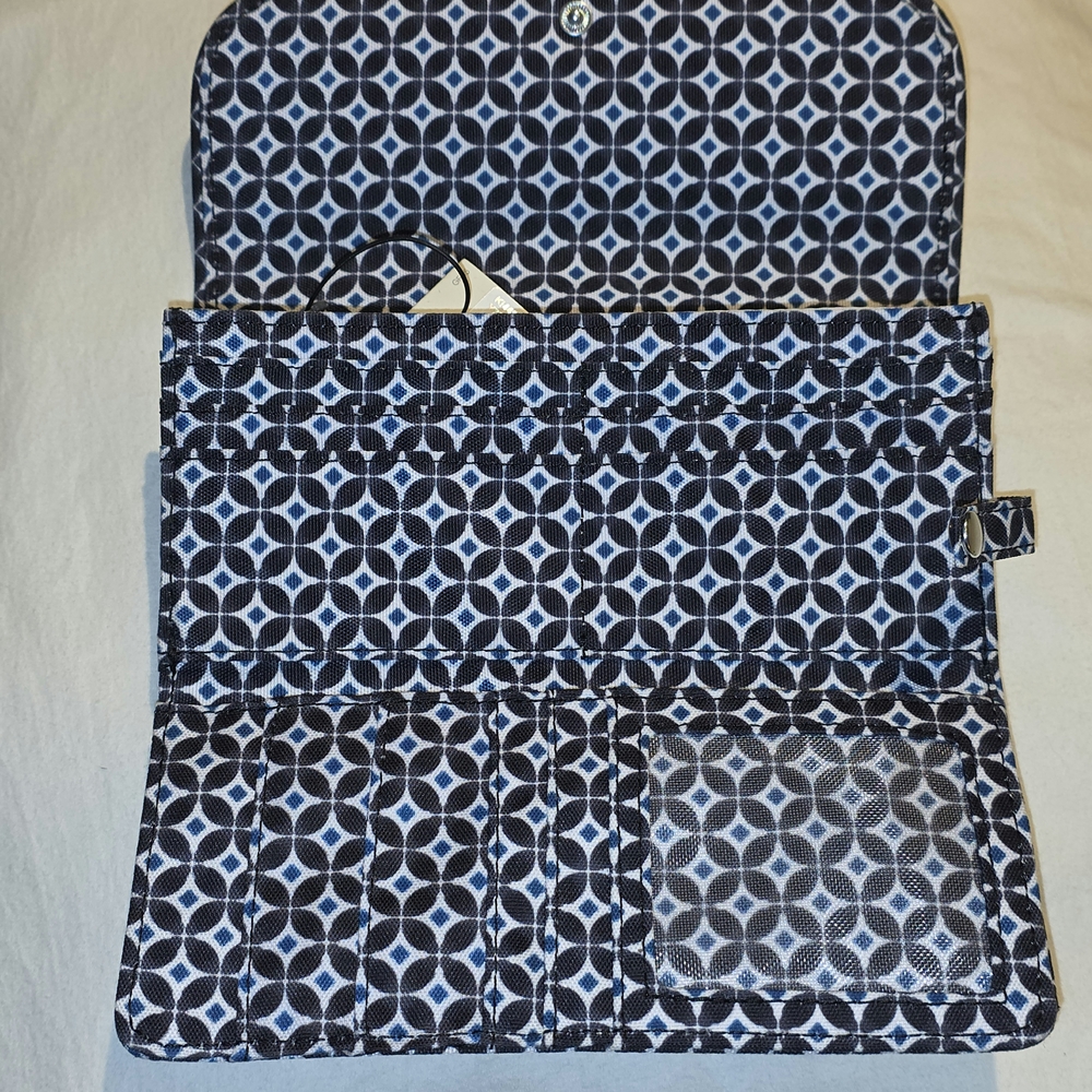 Kipling Black and White Wallet with Blue Accents - Picture 2 of 6